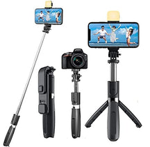 Selfie Stick with Remote and Selfie Light